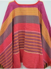 Mexican Poncho Red and Yellow Striped - Mens Mexican Costumes